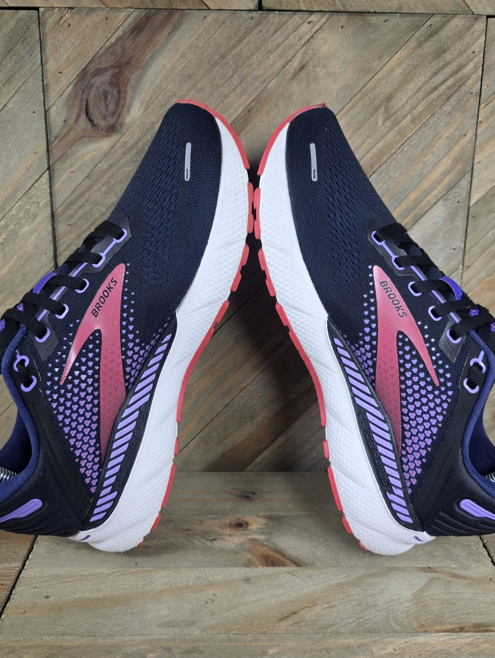 Brooks Adrenaline GTS 22 Womens Athletic Running Shoes Size 9.5 B Black Purple - Picture 6 of 9